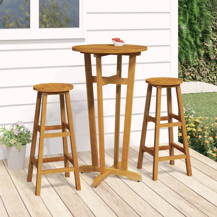 Ensemble De Bar De Jardin 5 Pcs Bois D'acacia Solide