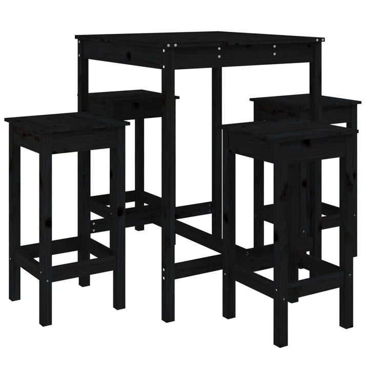 Ensemble De Bar De Jardin 5 Pcs Bois De Pin Massif
