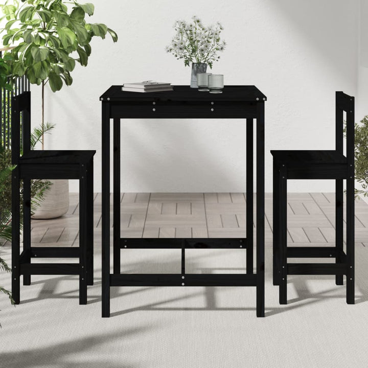 Ensemble De Bar De Jardin 3 Pcs Bois De Pin Massif