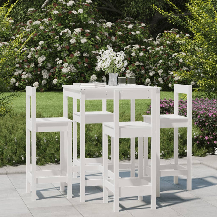 Ensemble De Bar De Jardin 5 Pcs Bois De Pin Massif