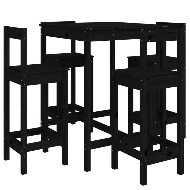 Ensemble De Bar De Jardin 5 Pcs Bois De Pin Massif