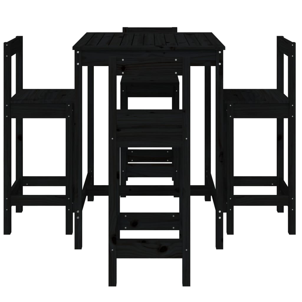 Ensemble De Bar De Jardin 5 Pcs Bois De Pin Massif
