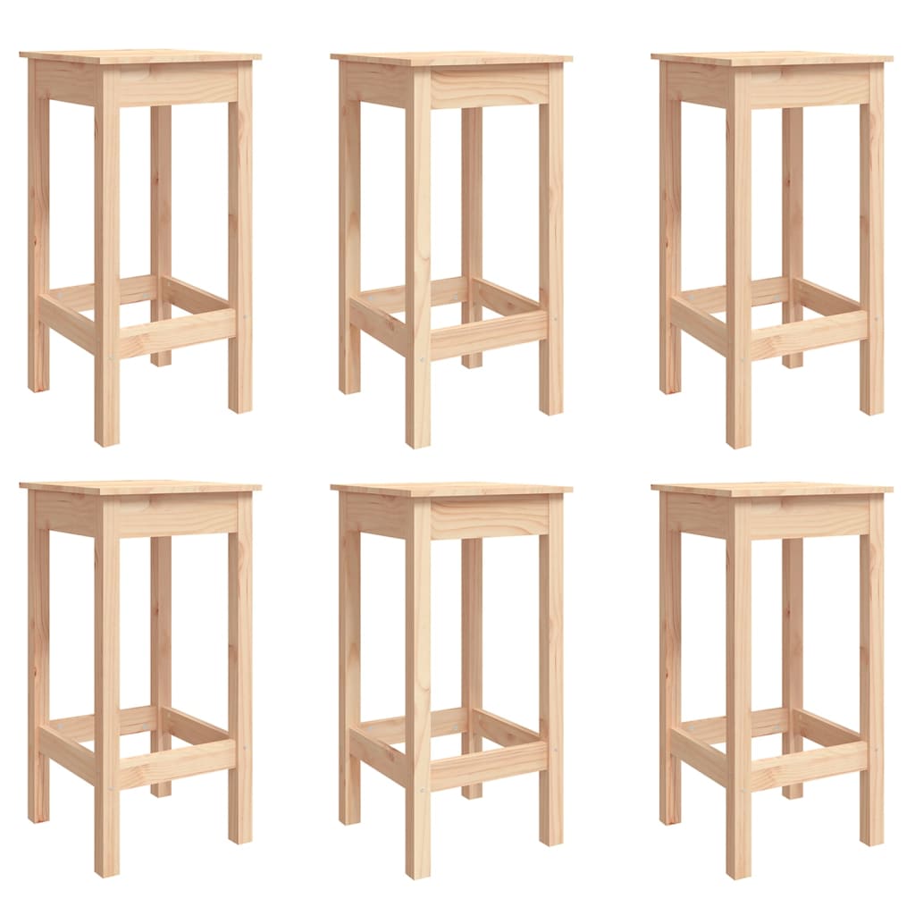 Ensemble De Bar De Jardin 7 Pcs Bois De Pin Massif
