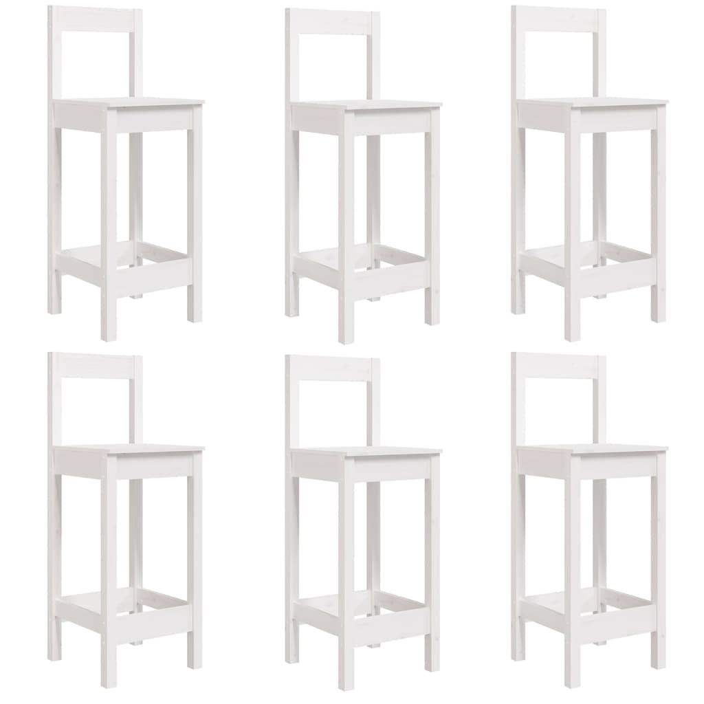 Ensemble De Bar De Jardin 7 Pcs Bois De Pin Massif