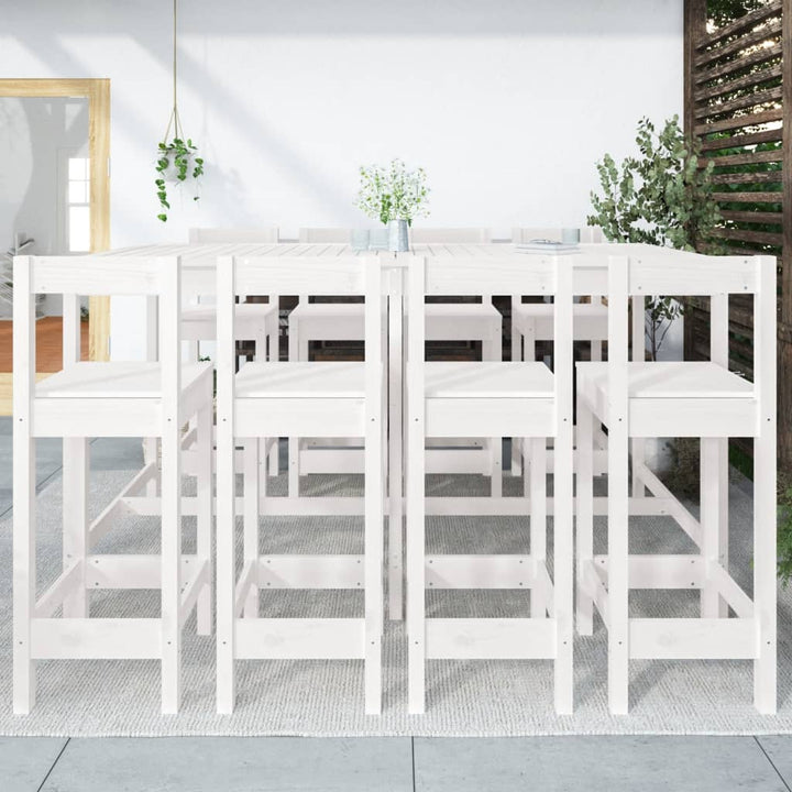 Ensemble De Bar De Jardin 9 Pcs Bois De Pin Massif