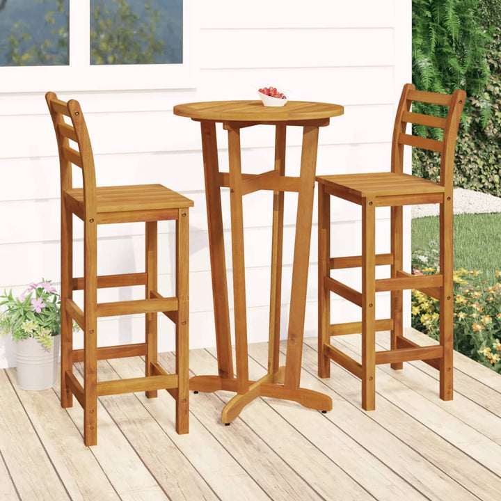 Ensemble De Bar De Jardin 5 Pcs Bois D'acacia Solide
