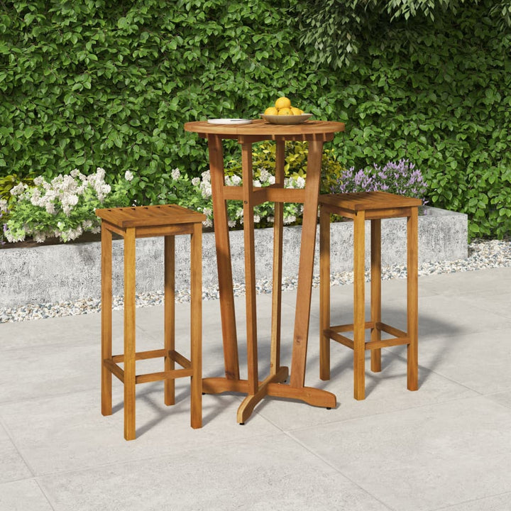Ensemble De Bar De Jardin 5 Pcs Bois D'acacia Solide
