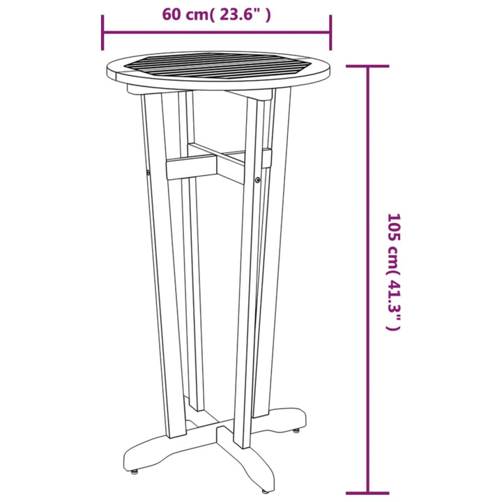 Ensemble De Bar De Jardin 5 Pcs Bois D'acacia Solide