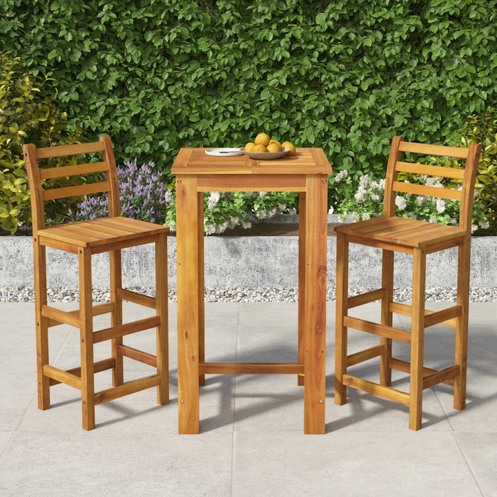 Ensemble De Bar De Jardin 7 Pcs Bois D'acacia Solide