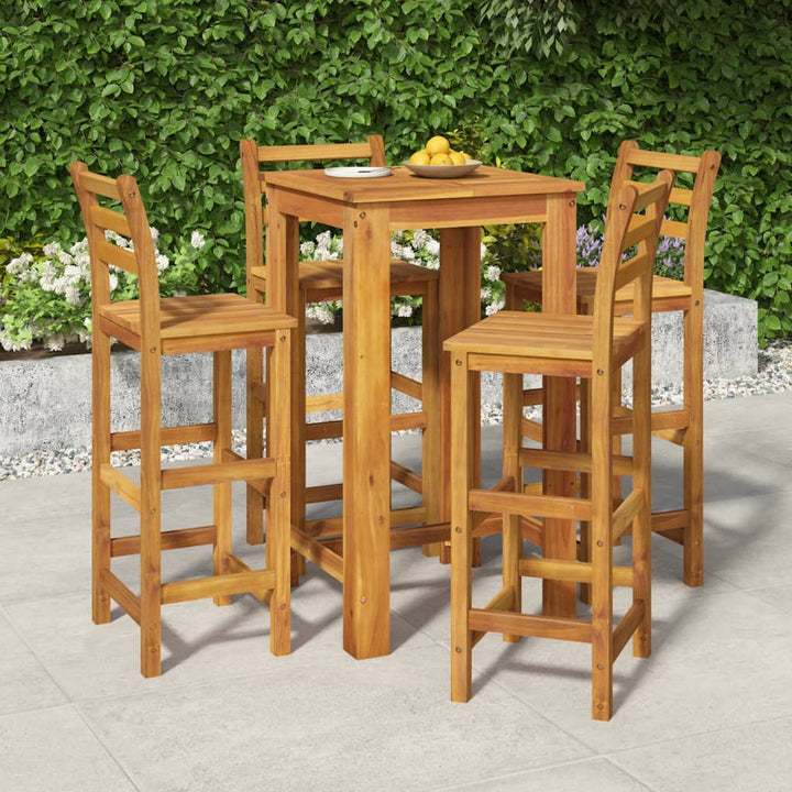 Ensemble De Bar De Jardin 7 Pcs Bois D'acacia Solide