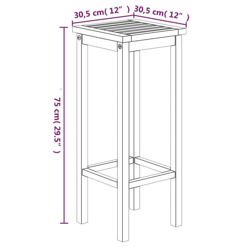 Ensemble De Bar De Jardin 7 Pcs Bois D'acacia Solide