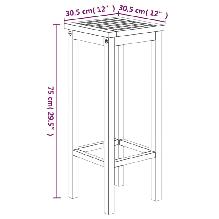 Ensemble De Bar De Jardin 7 Pcs Bois D'acacia Solide