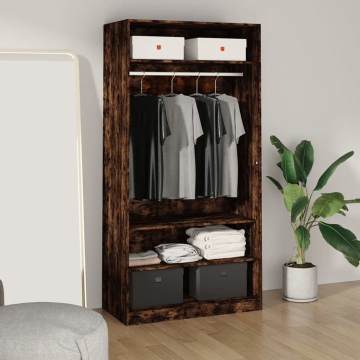 Garde-Robe Bois D'ingénierie Chêne Fumé