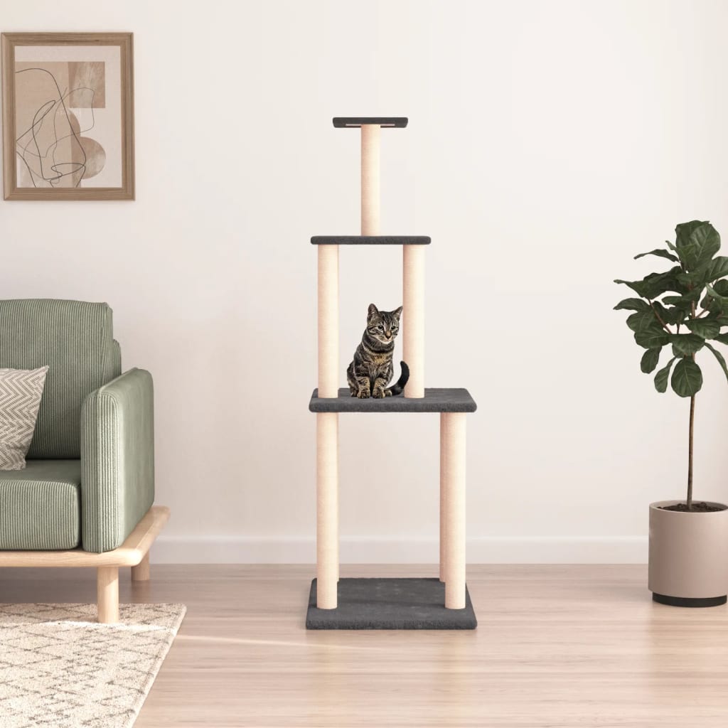 Arbre À Chat Avec Griffoirs En Sisal 149 Cm
