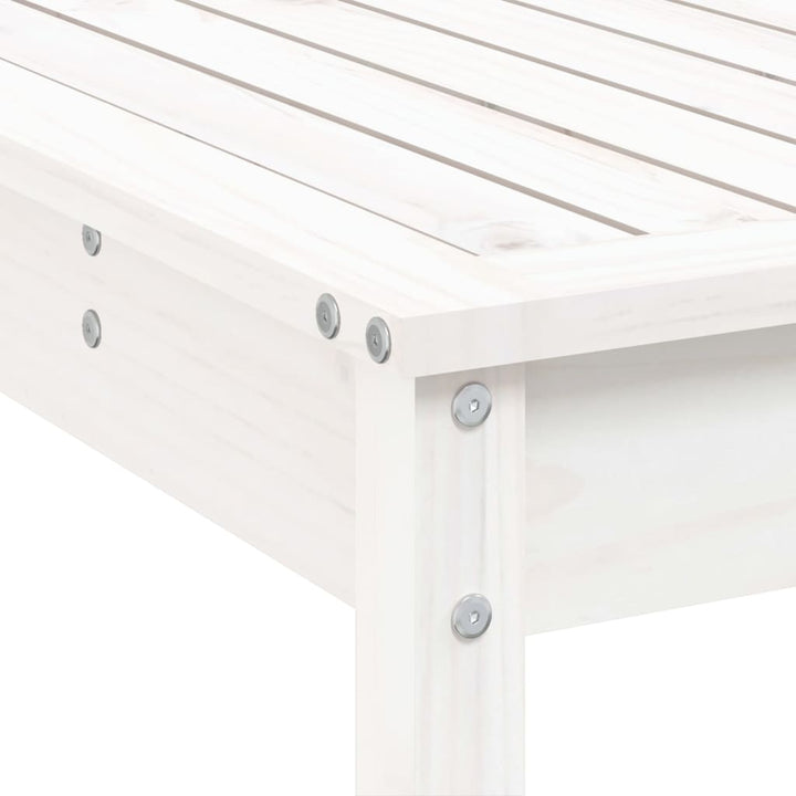 Ensemble De Bar De Jardin 3 Pcs Blanc Bois De Pin Massif