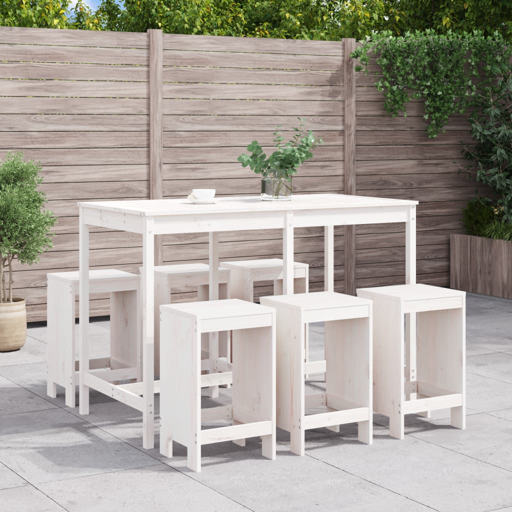Ensemble De Bar De Jardin 7 Pcs Bois Massif Douglas
