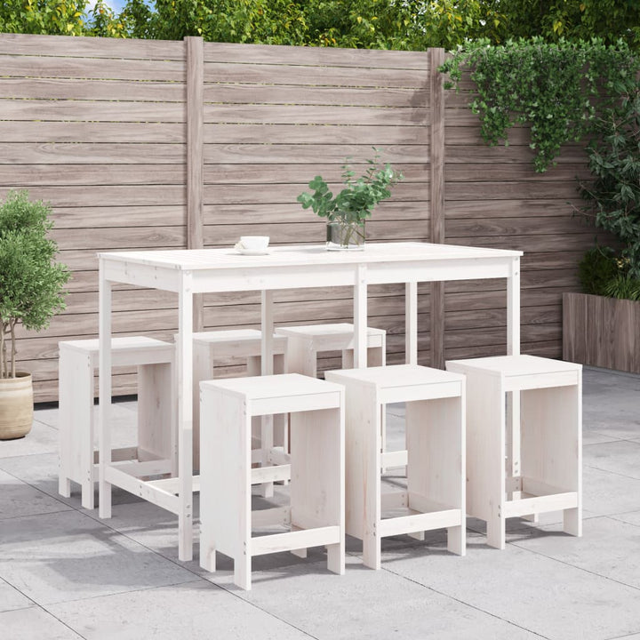 Ensemble De Bar De Jardin 7 Pcs Bois Massif Douglas