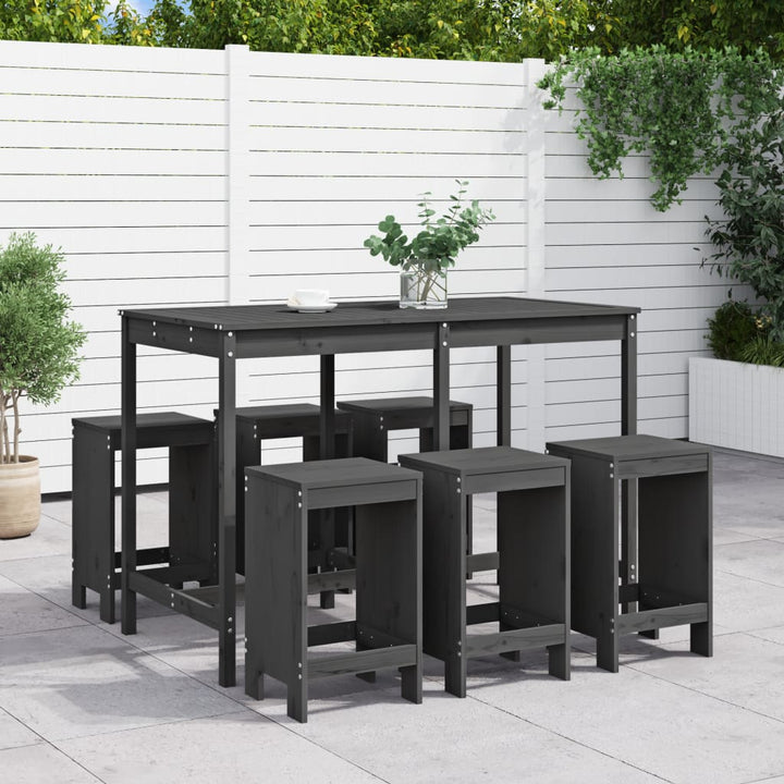 Ensemble De Bar De Jardin 7 Pcs Bois Massif Douglas