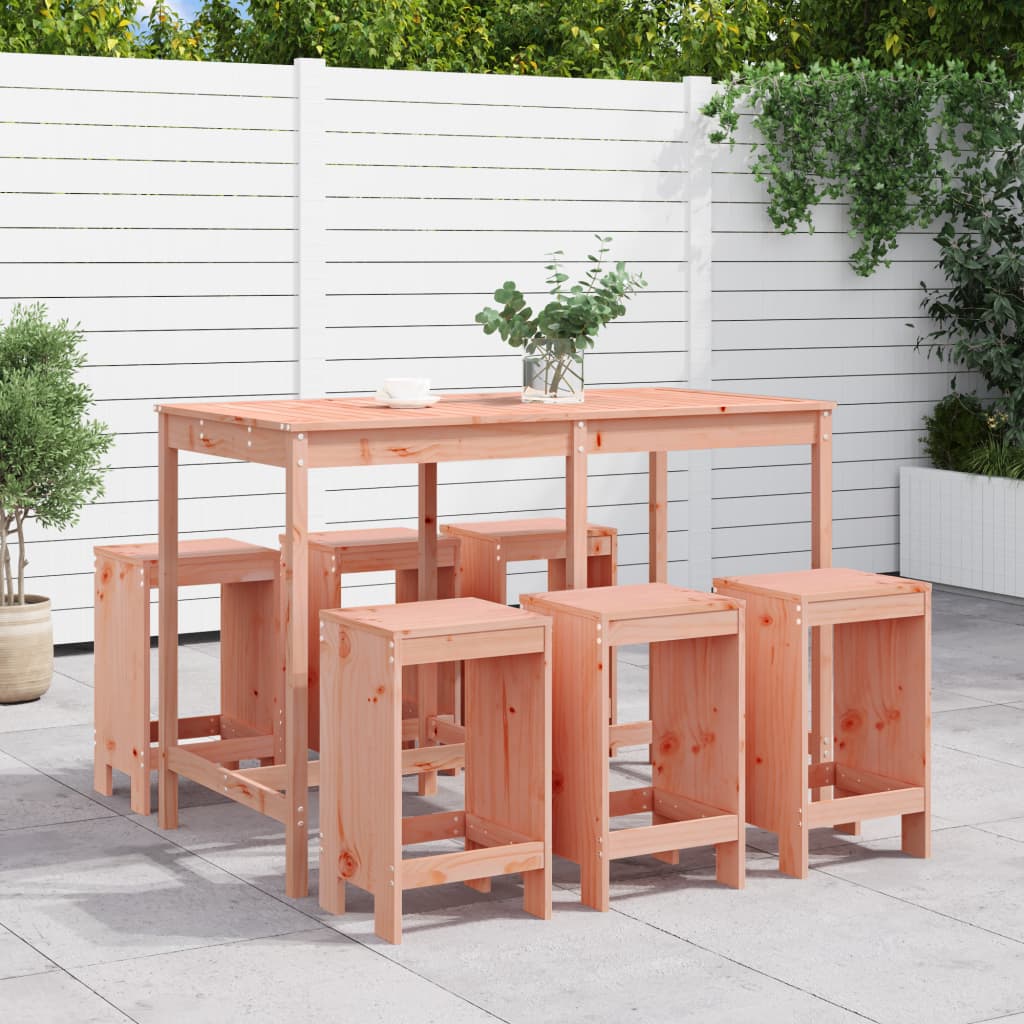 Ensemble De Bar De Jardin 7 Pcs Bois Massif Douglas