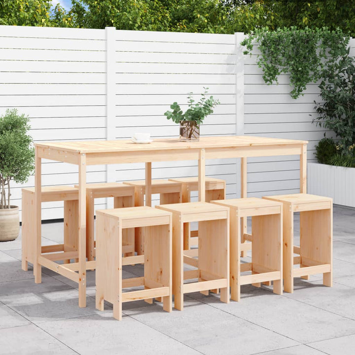 Ensemble De Bar De Jardin 9 Pcs Bois Massif Douglas