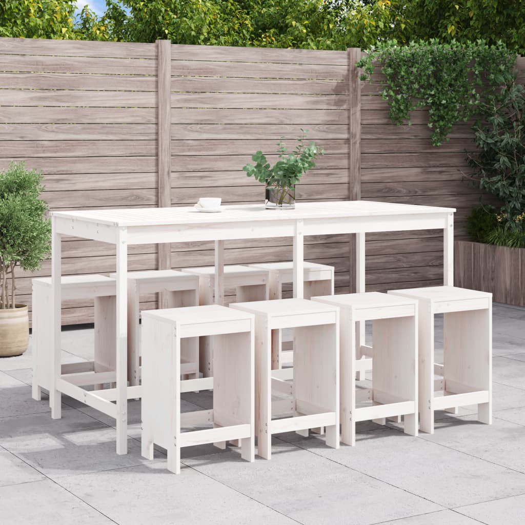 Ensemble De Bar De Jardin 9 Pcs Bois Massif Douglas