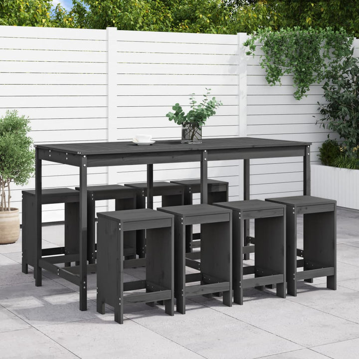 Ensemble De Bar De Jardin 9 Pcs Bois Massif Douglas
