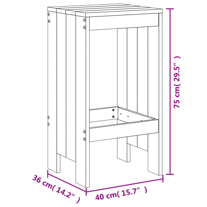 Ensemble De Bar De Jardin 9 Pcs Bois Massif Douglas