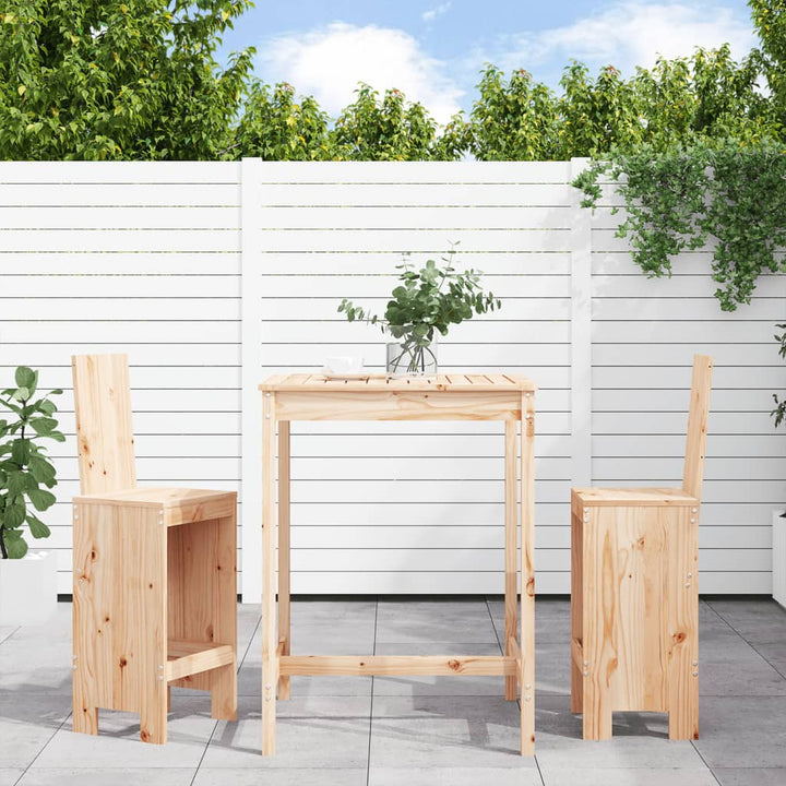 Ensemble De Bar De Jardin 3 Pcs Bois Massif De Douglas