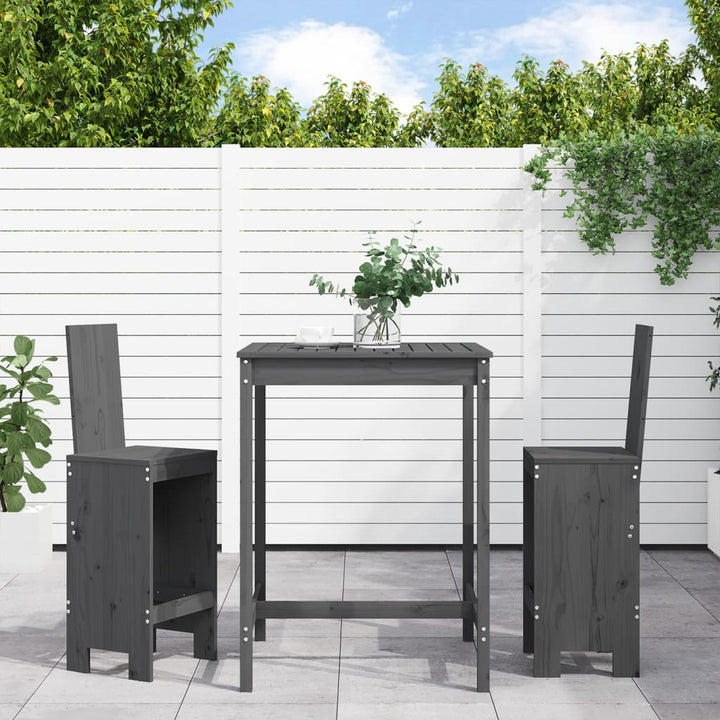 Ensemble De Bar De Jardin 3 Pcs Bois Massif De Douglas