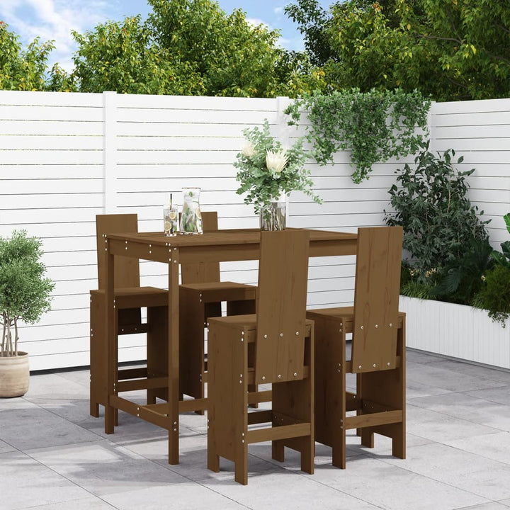 Ensemble De Bar De Jardin 5 Pcs Bois Massif De Douglas