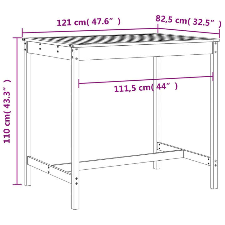 Ensemble De Bar De Jardin 5 Pcs Bois Massif De Douglas