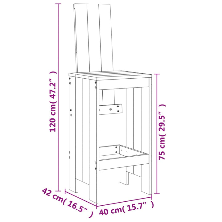 Ensemble De Bar De Jardin 9 Pcs Gris Bois De Pin Massif