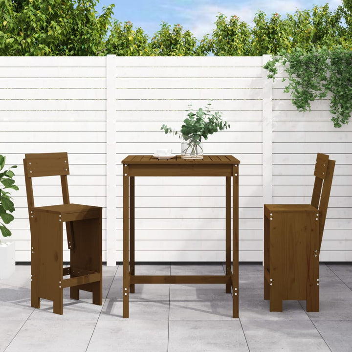 Ensemble De Bar De Jardin 3 Pcs Bois Massif De Douglas