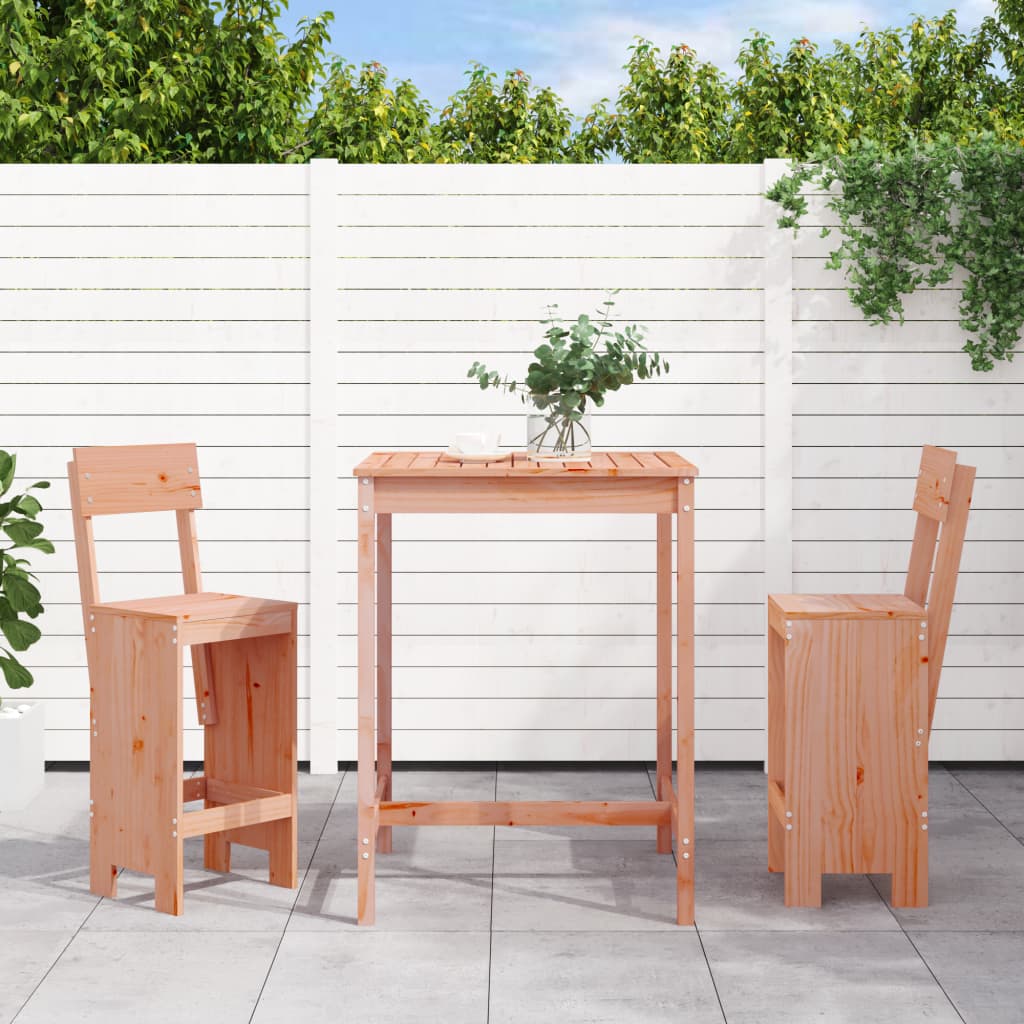 Ensemble De Bar De Jardin 3 Pcs Bois Massif De Douglas