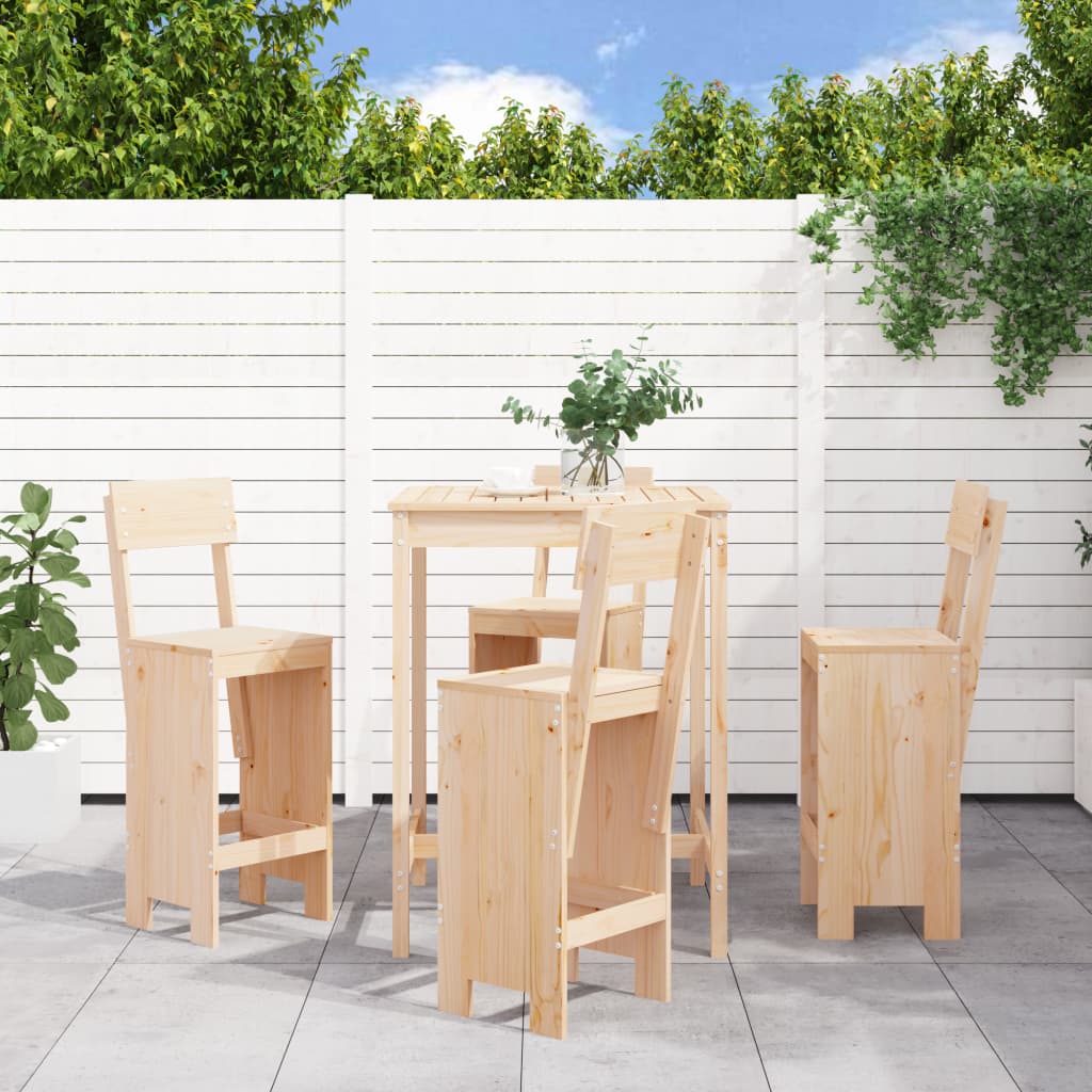 Ensemble De Bar De Jardin 5 Pcs Bois Massif De Douglas
