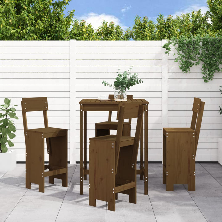 Ensemble De Bar De Jardin 5 Pcs Bois Massif De Douglas