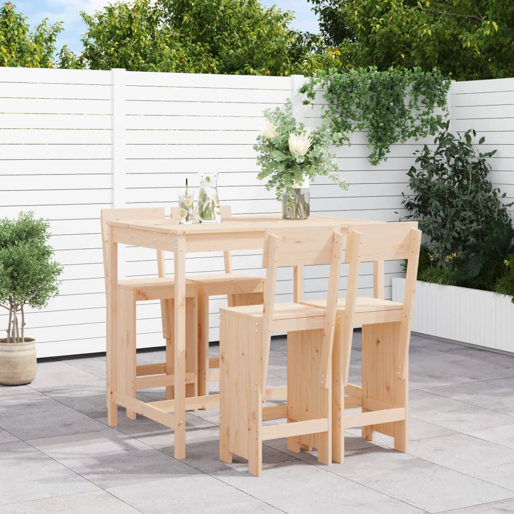 Ensemble De Bar De Jardin 5 Pcs Bois Massif De Douglas