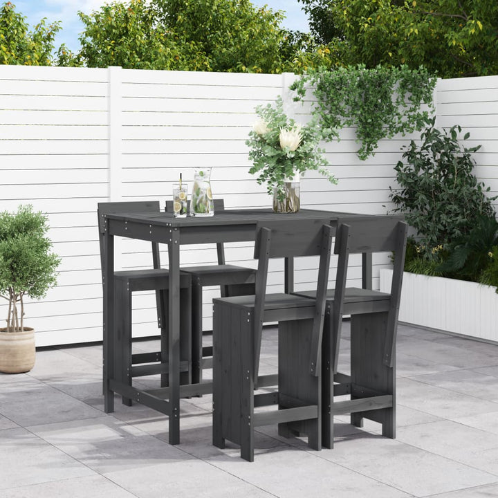 Ensemble De Bar De Jardin 5 Pcs Bois Massif De Douglas