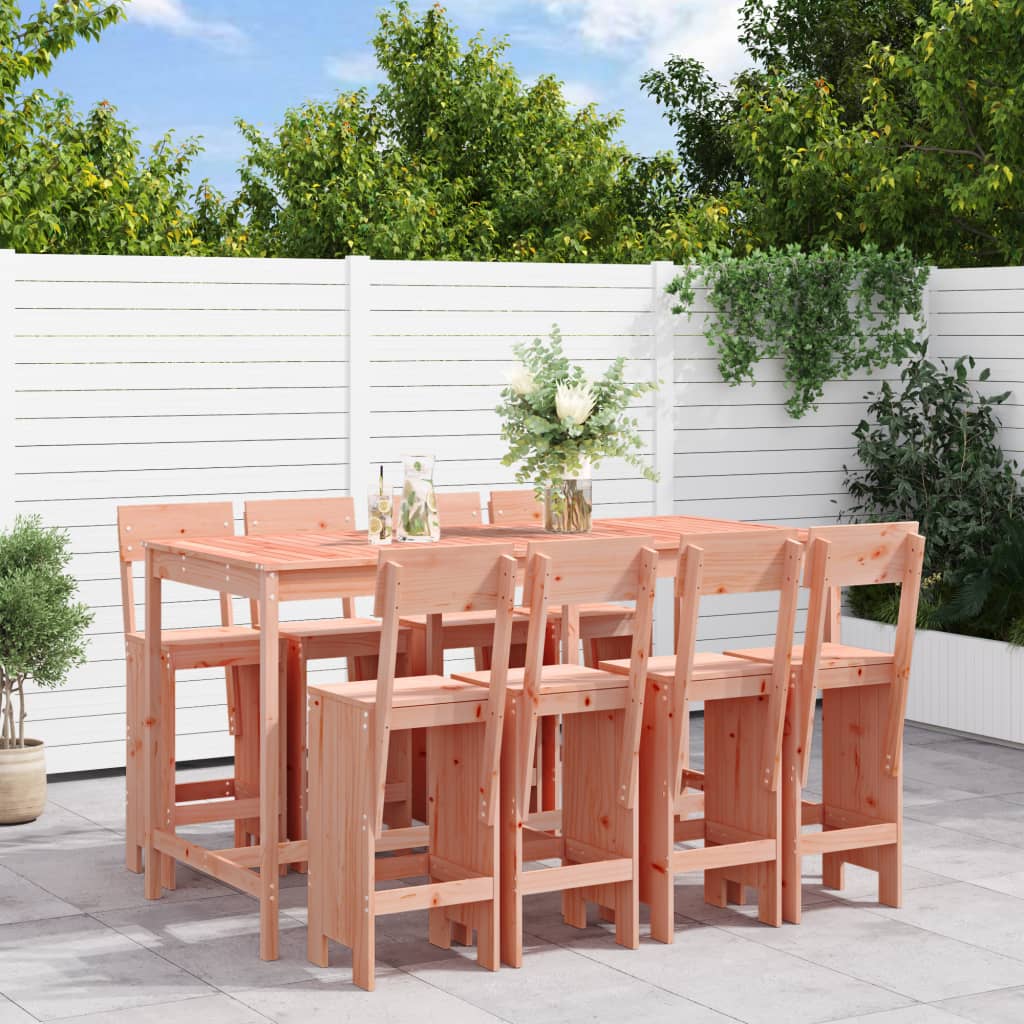 Ensemble De Bar De Jardin 9 Pcs Bois Massif Douglas