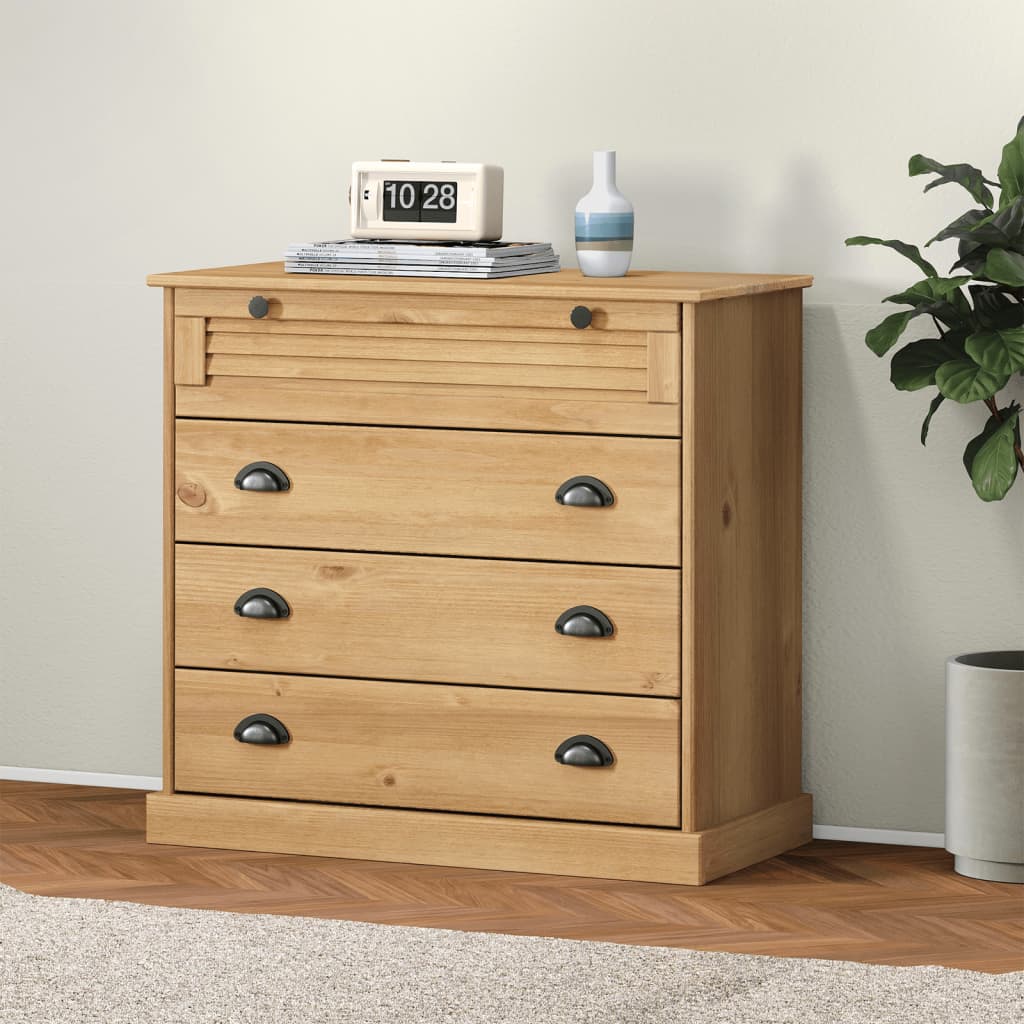 Commode Vigo 80X40X76 Cm Bois Massif De Pin