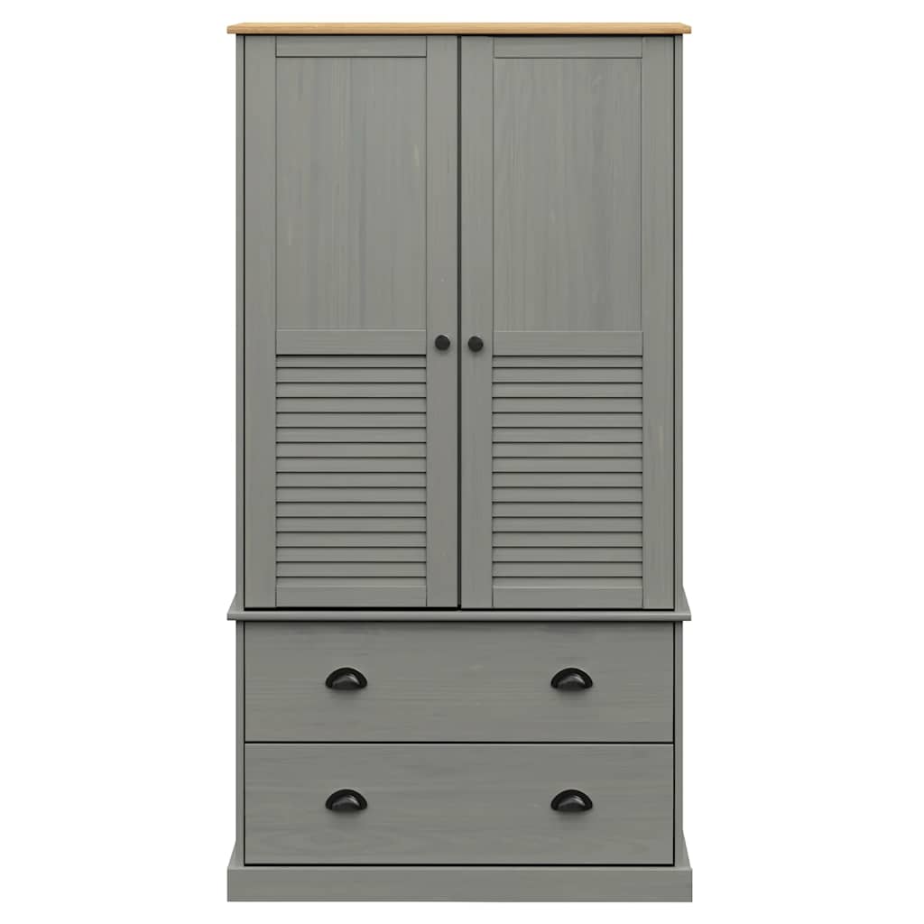 Garde-Robe Vigo 90X55X170 Cm Bois Massif De Pin