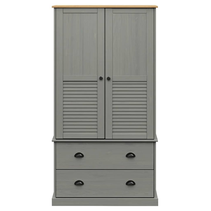 Garde-Robe Vigo 90X55X170 Cm Bois Massif De Pin