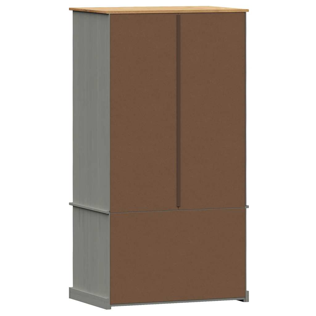 Garde-Robe Vigo 90X55X170 Cm Bois Massif De Pin