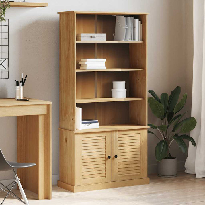 Bibliothèque Vigo 85X35X170 Cm Bois Massif De Pin