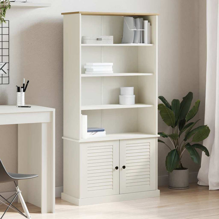 Bibliothèque Vigo 85X35X170 Cm Bois Massif De Pin