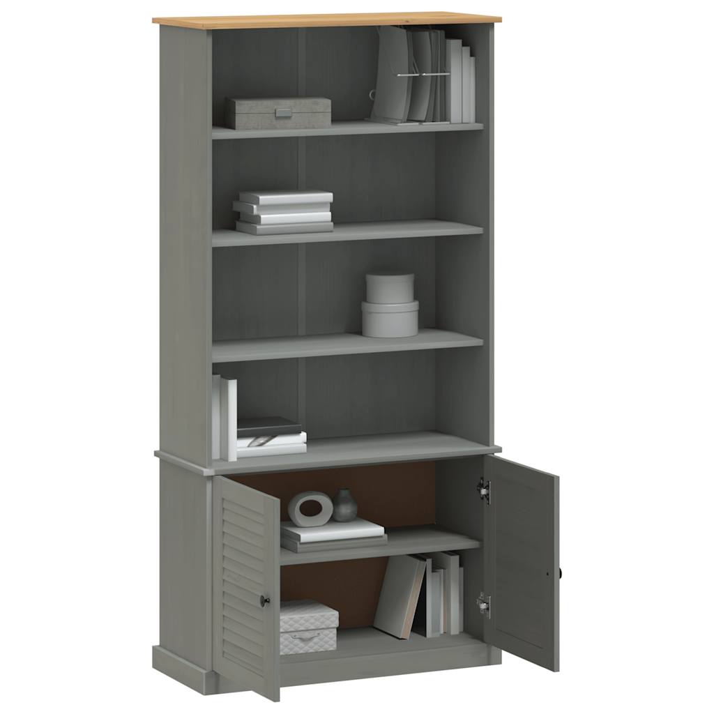 Bibliothèque Vigo 85X35X170 Cm Bois Massif De Pin