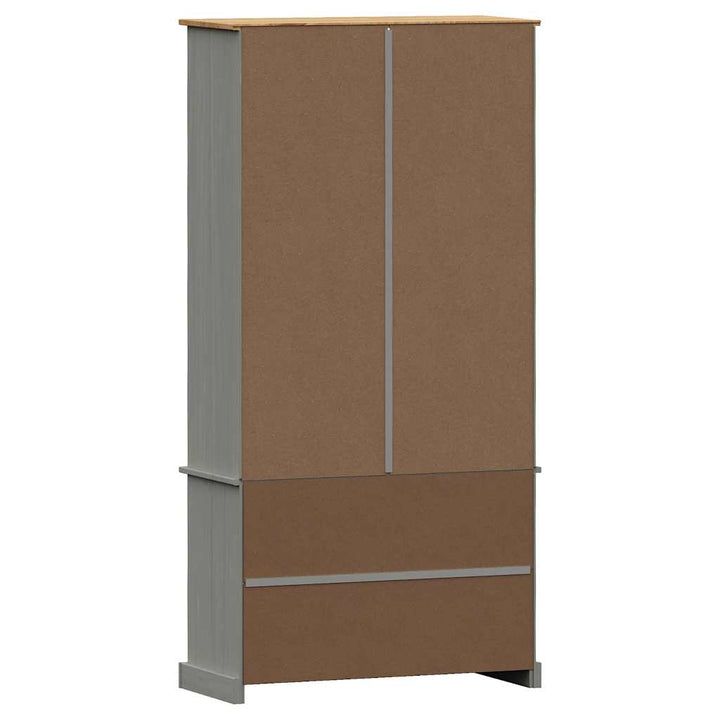 Bibliothèque Vigo 85X35X170 Cm Bois Massif De Pin