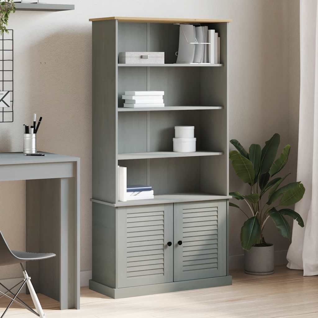 Bibliothèque Vigo 85X35X170 Cm Bois Massif De Pin