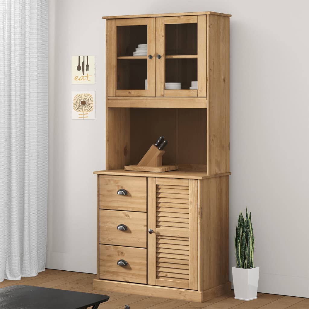Dessus De Commode Vigo 78X30X100 Cm Bois Massif De Pin
