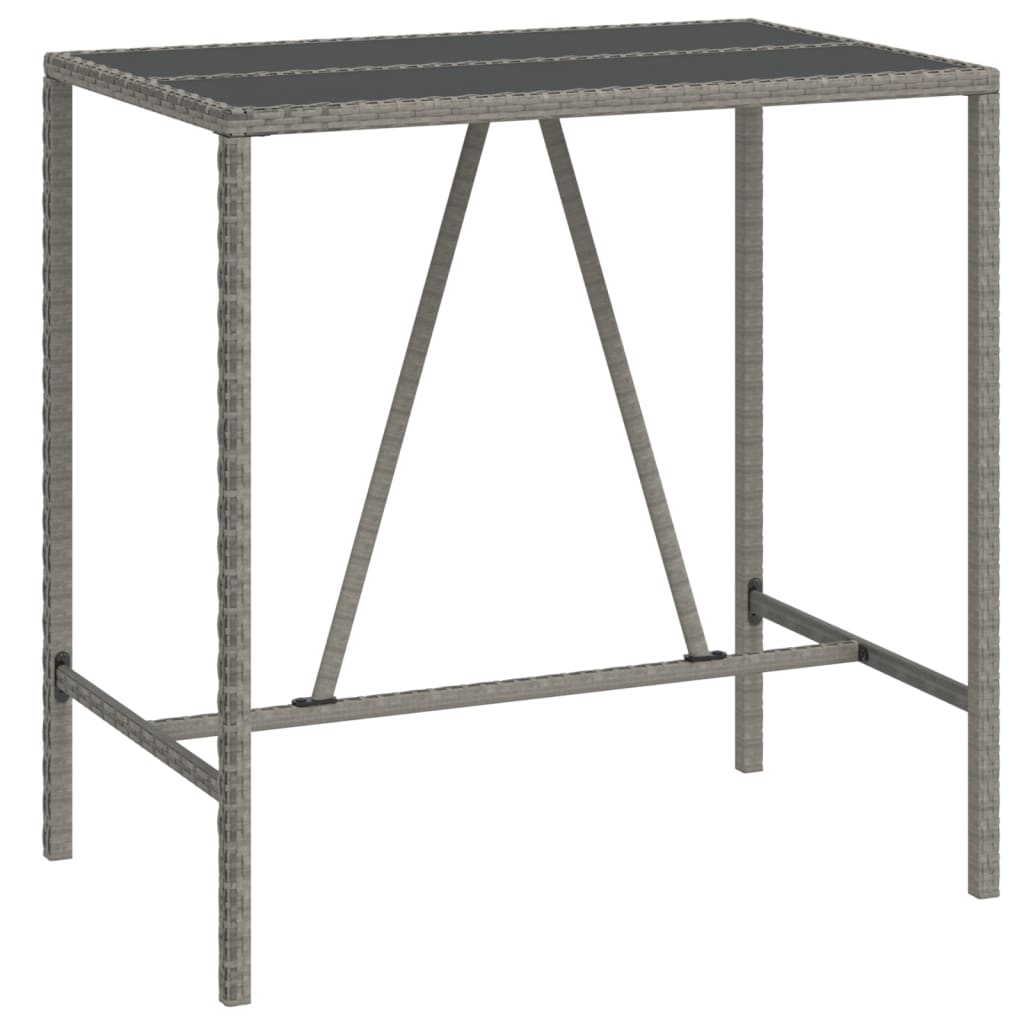 Ensemble De Bar De Jardin 7 Pcs Avec Coussins Poly Rotin